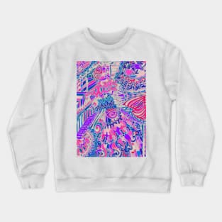 Boldly Colored Doodle Crewneck Sweatshirt